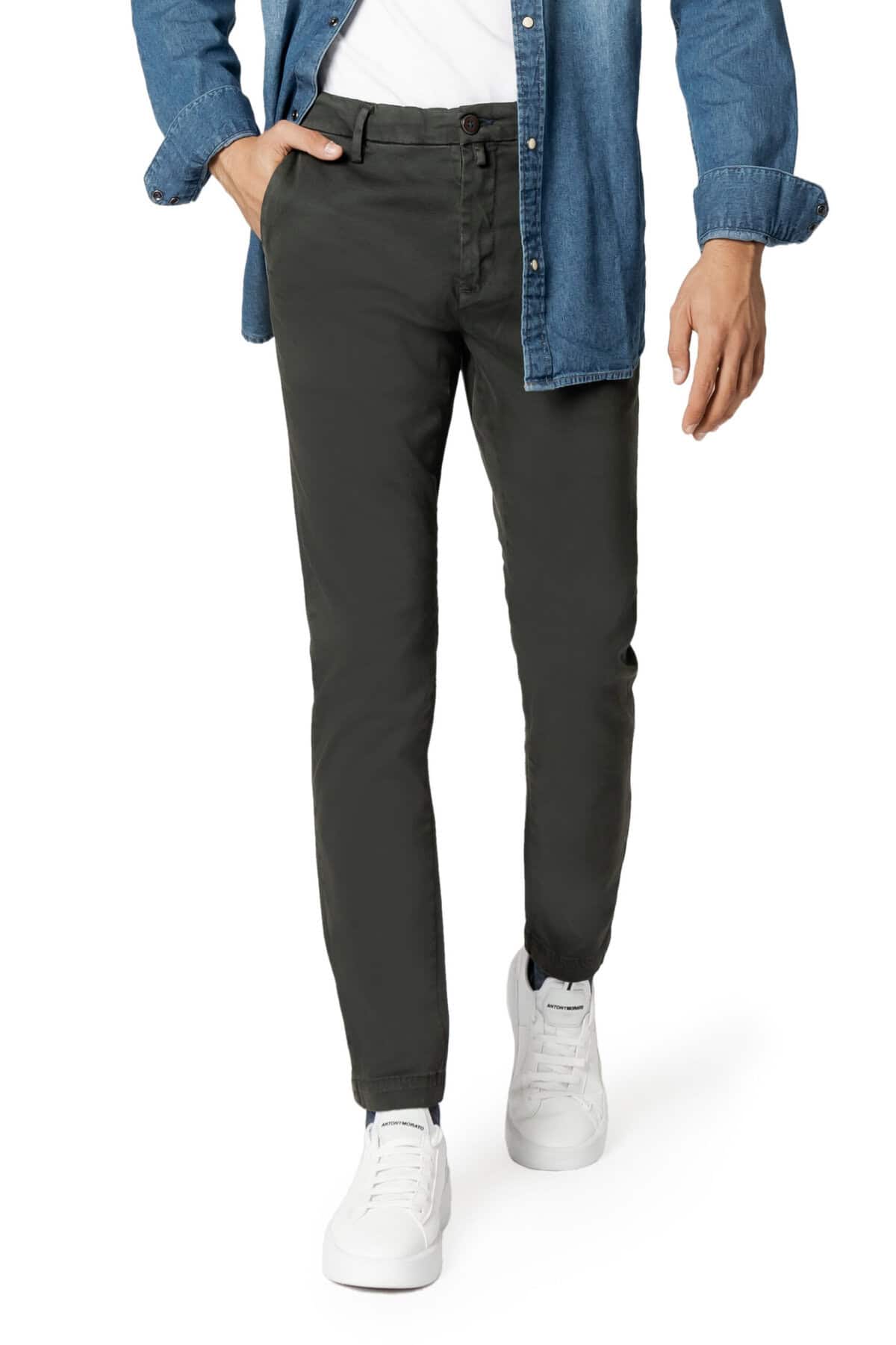 Borghese Pánske zelené nohavice 346085 | Brands Seekers
