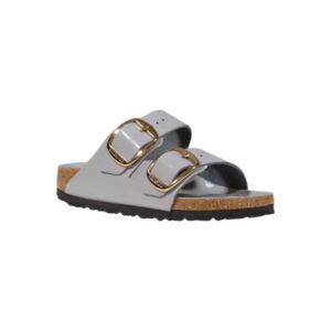 Shop Birkenstock Women’s Slipper Natural Leather Patent Grey 1029391 at Brands Seekers