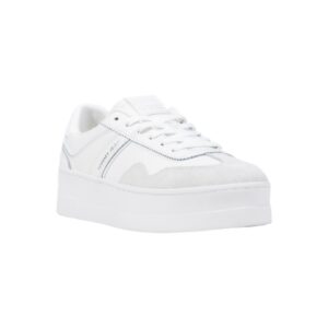 Shop Tommy Hilfiger Jeans Women’s Sneakers Refined The Greenwich Platform Trainers White EN0EN02902 at Brands Seekers