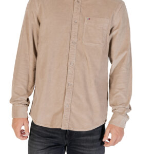 Shop Tommy Hilfiger Jeans Men’s Shirt Beige DM0DM22021 at Brands Seekers