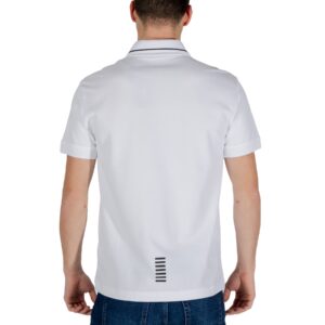 Shop Ea7 Men’s Polo Stretch Cotton White 8NPF16 PJVUZ at Brands Seekers