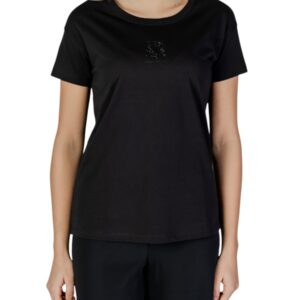 Shop Armani Exchange Women’s T-Shirt Black XW000830 AF10356 at Brands Seekers