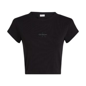 Shop Calvin Klein Jeans Women’s T-Shirt Black LV047AB802 at Brands Seekers