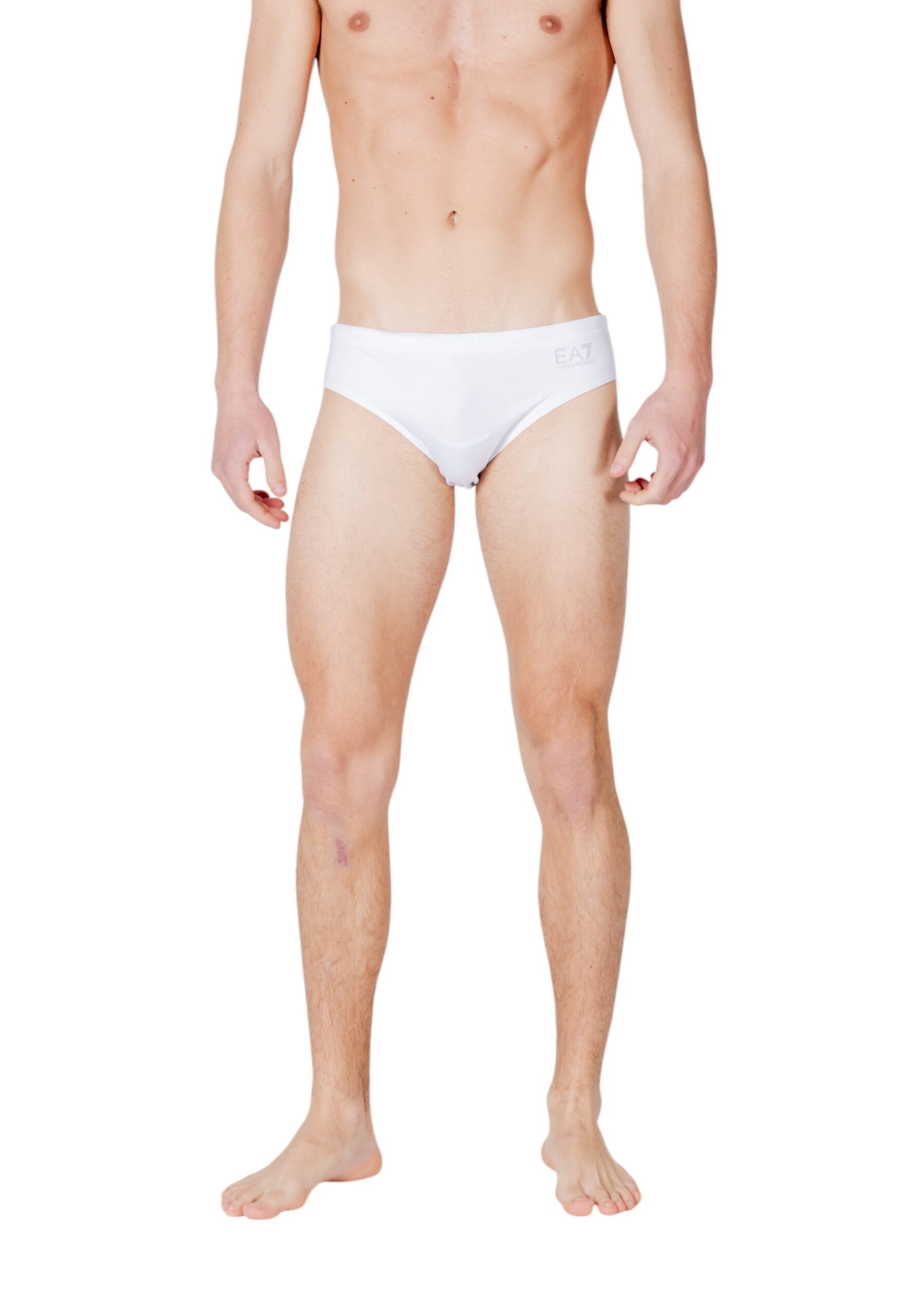 Calção de banho masculino branco EA7 | Mistura de poliéster e elasta