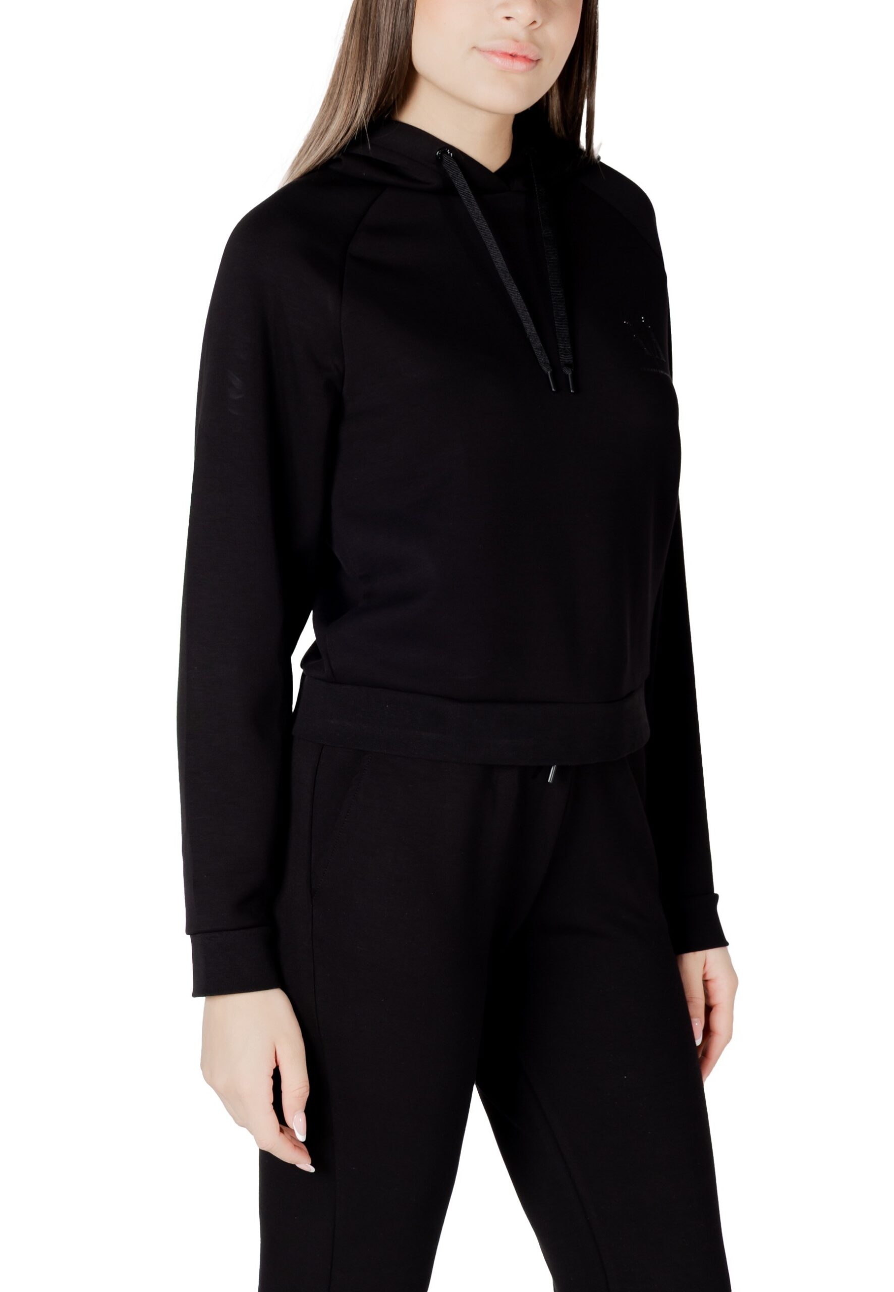 Armani Exchange பெண்கள் கருப்பு ஸ்வெட்ஷர்ட்