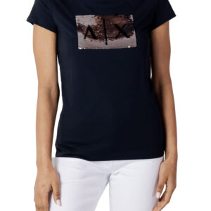 Shop Armani Exchange Women’s T-Shirt Blue 8NYTDL YJ73Z at Brands Seekers