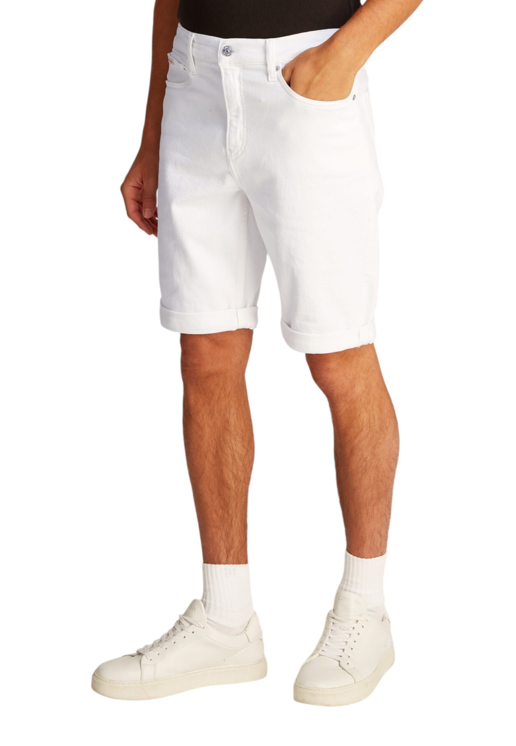 Calvin Klein Moške bele kratke hlače 485901 | Brands Seekers