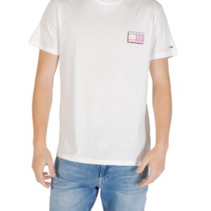 Shop Tommy Hilfiger Jeans Men’s Beige T-Shirt DM0DM21577 at Brands Seekers