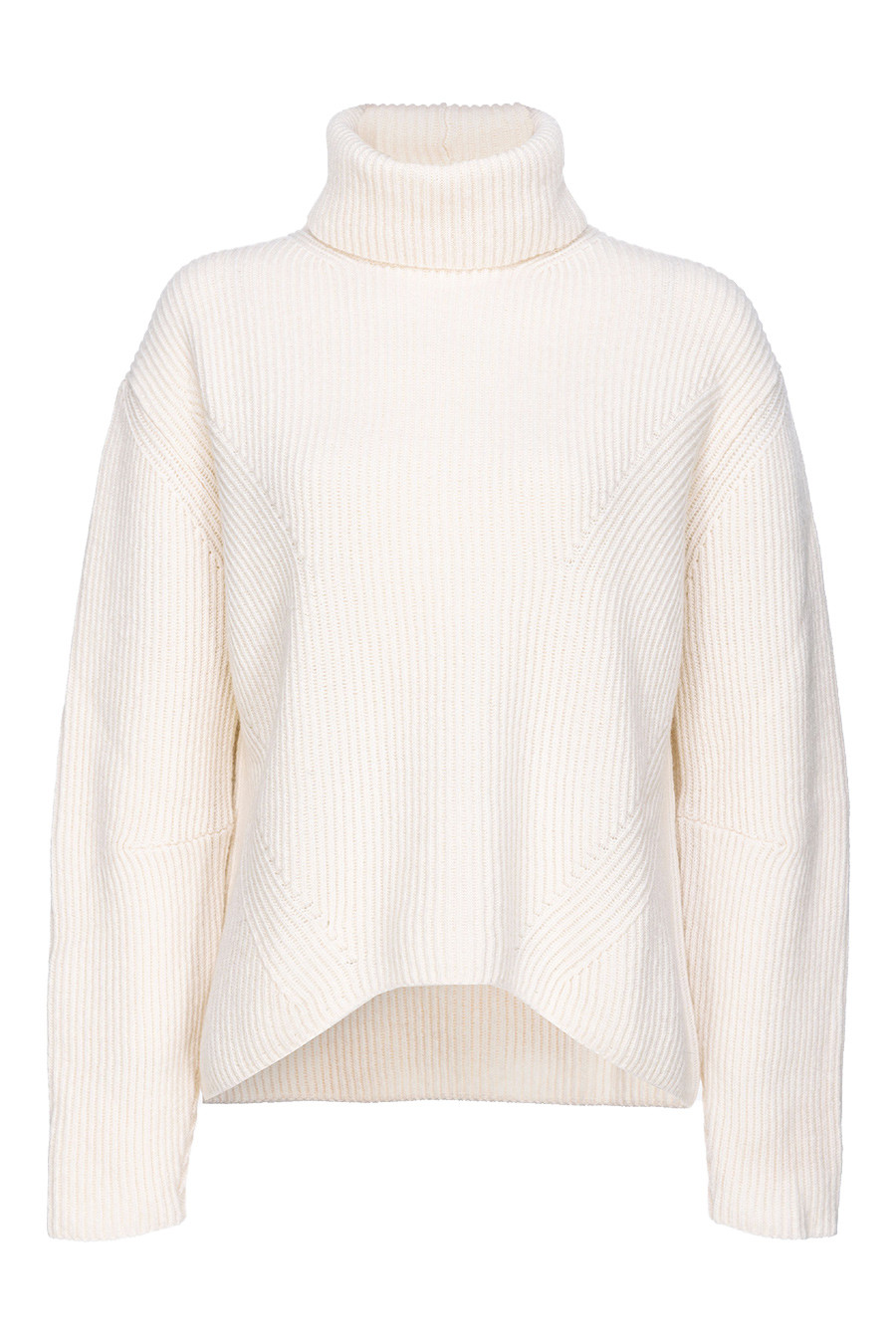 เสื้อถักไหมพรมและแคชเมียร์คอวีสีขาวสำหรับผู้หญิงจาก Pinko