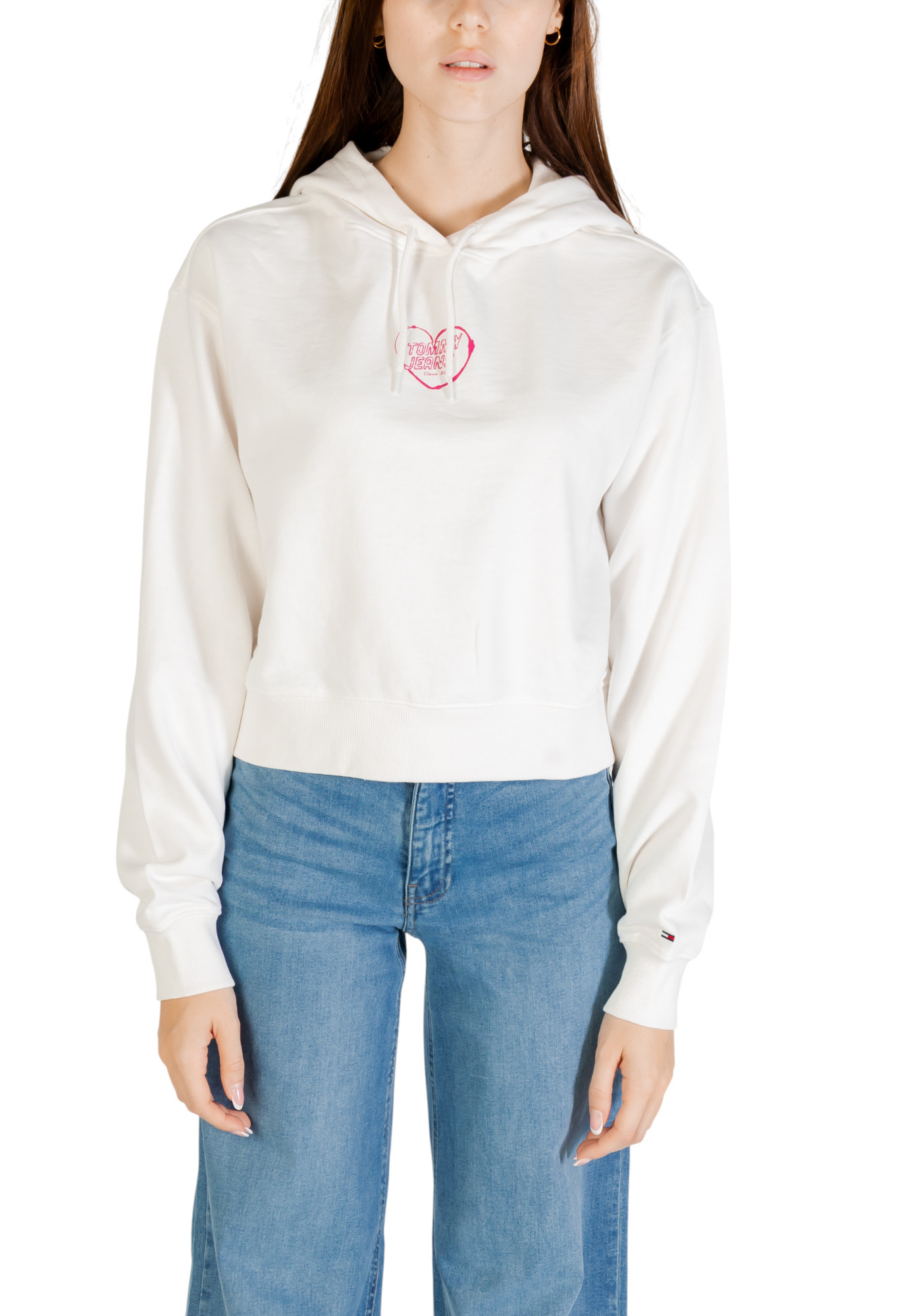 Tommy Hilfiger DW0DW21408 మహిళల వైట్ స్వెట్షర్ట్