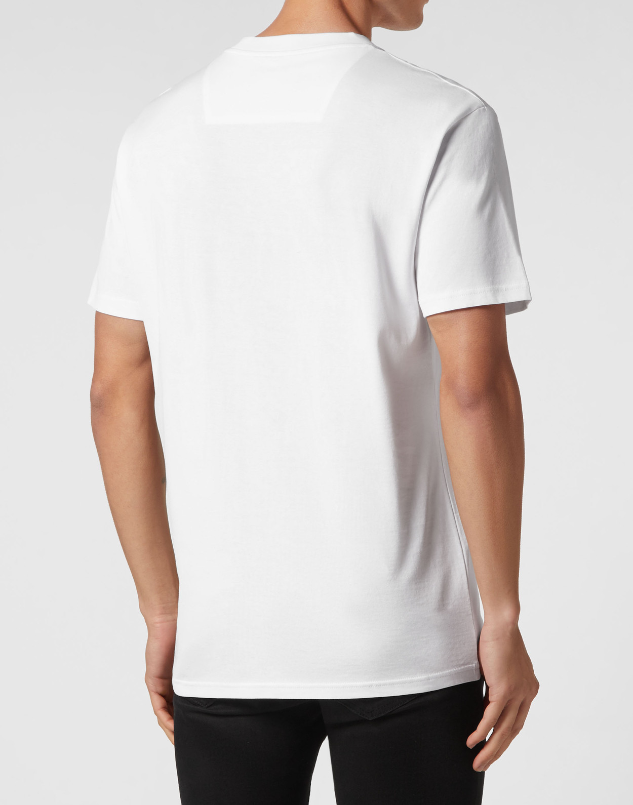 Philipp Plein EBO_2050 ஆண்கள் வெள்ளை டி-ஷர்ட்