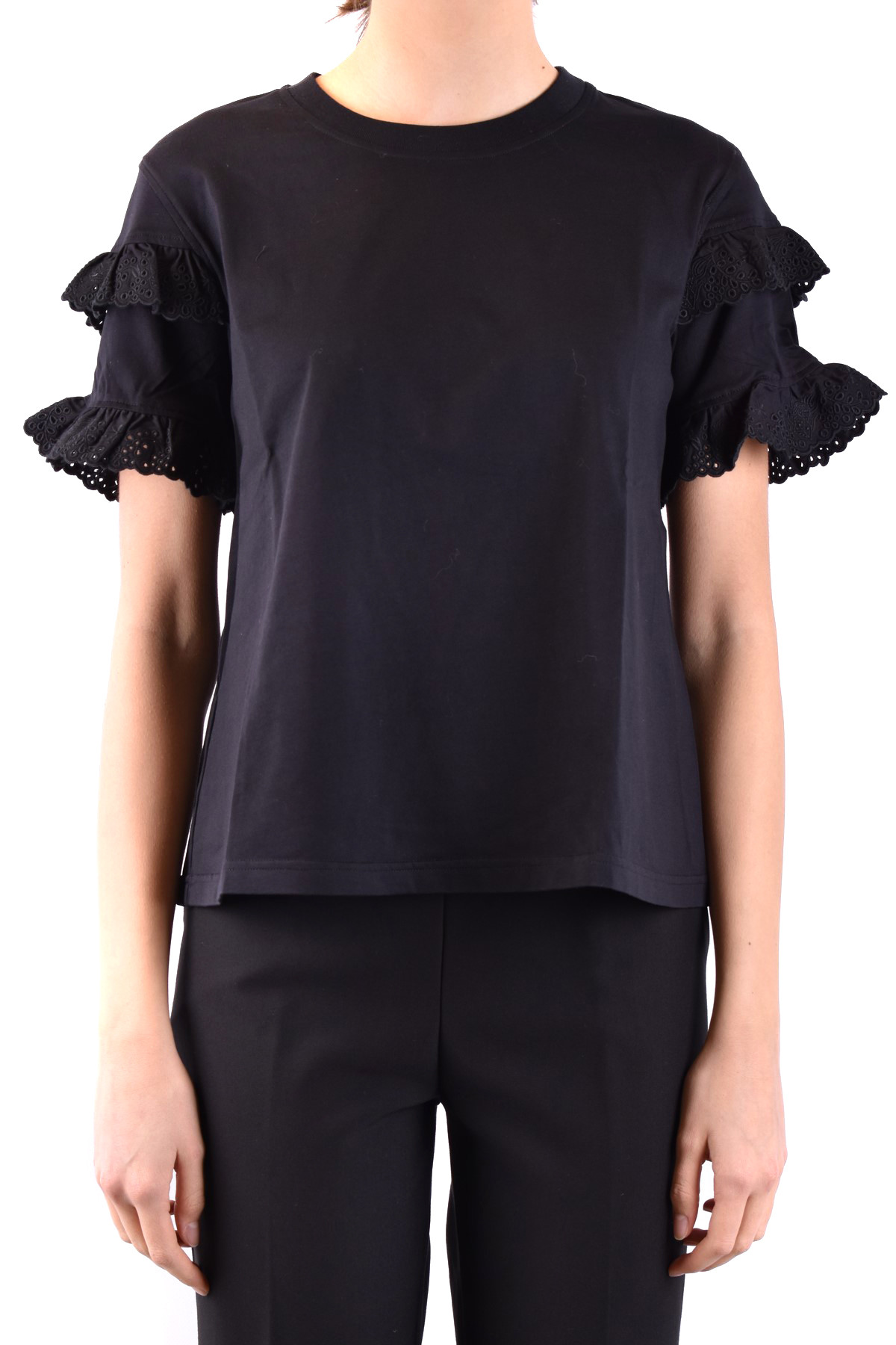 Shop Alexander Mcqueen Women’s T-Shirt Black B 43082 at Brands Seekers