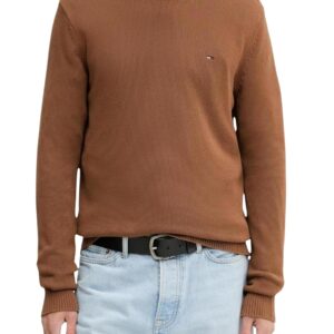 Shop Tommy Hilfiger Jeans Tommy Hilfiger Men’s Brown Knitwear DM0DM21787 at Brands Seekers