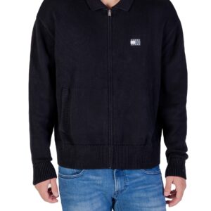 Tommy Hilfiger Jeans Men's Knitwear Relaxed Zip Black DM0DM22106