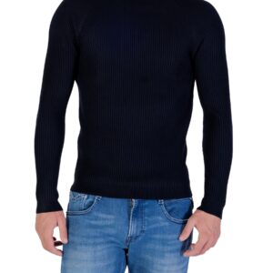 Antony Morato Men's Knitwear SUPER SLIM FIT TURTLENECK SWEATER Blue MMSW01409-YA500002