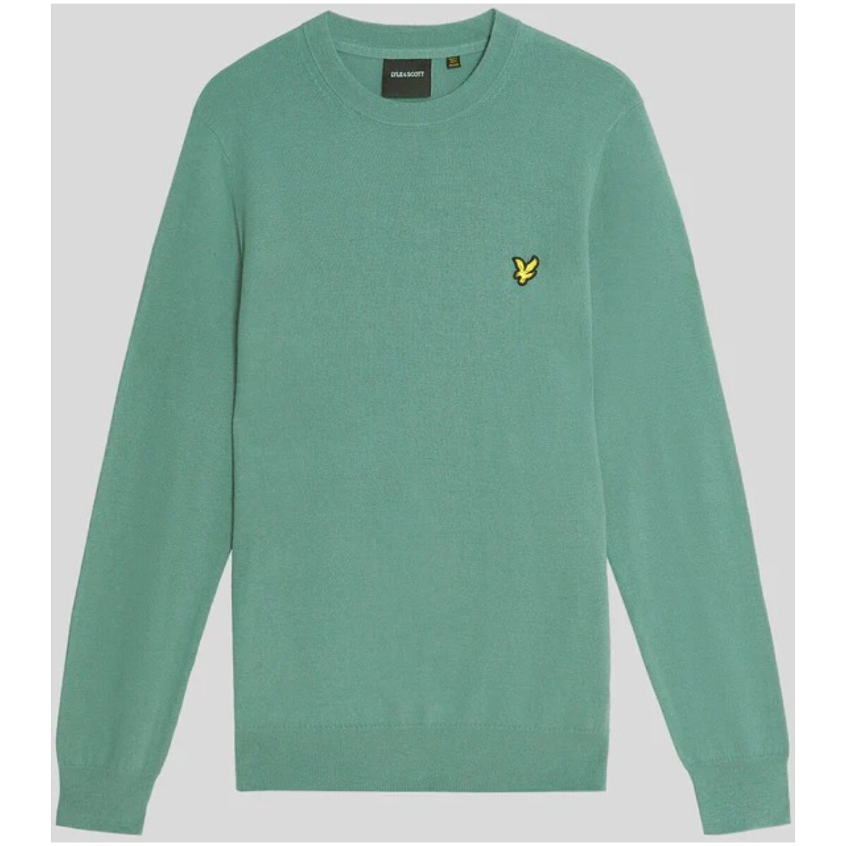 Malha masculina Lyle & Scott em algodão e lã merino verde
