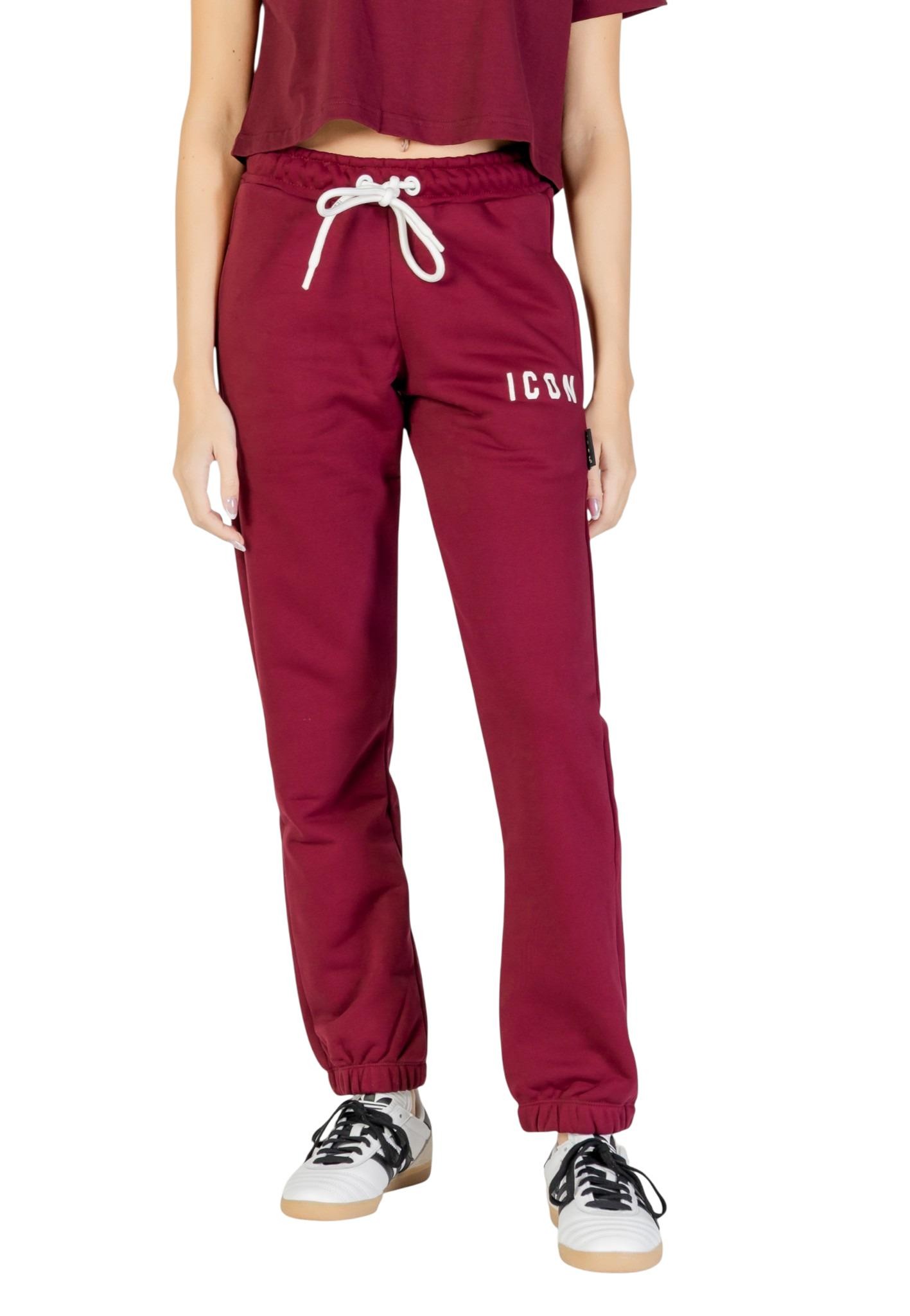 Pantalones de mujer Icon de mezcla de algodón y poliéster color burd
