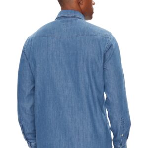 Shop Tommy Hilfiger Men’s Light Blue Denim Shirt MW0MW39429 at Brands Seekers