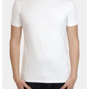 Shop Emporio Armani Men’s White V-Neck T-Shirt at Brands Seekers