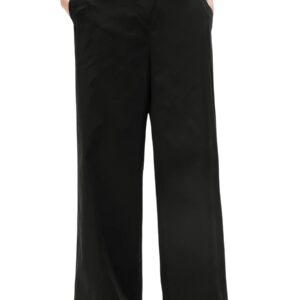 Shop Tommy Hilfiger Women’s Black POPLIN WIDE LEG PANT WW0WW45891 at Brands Seekers