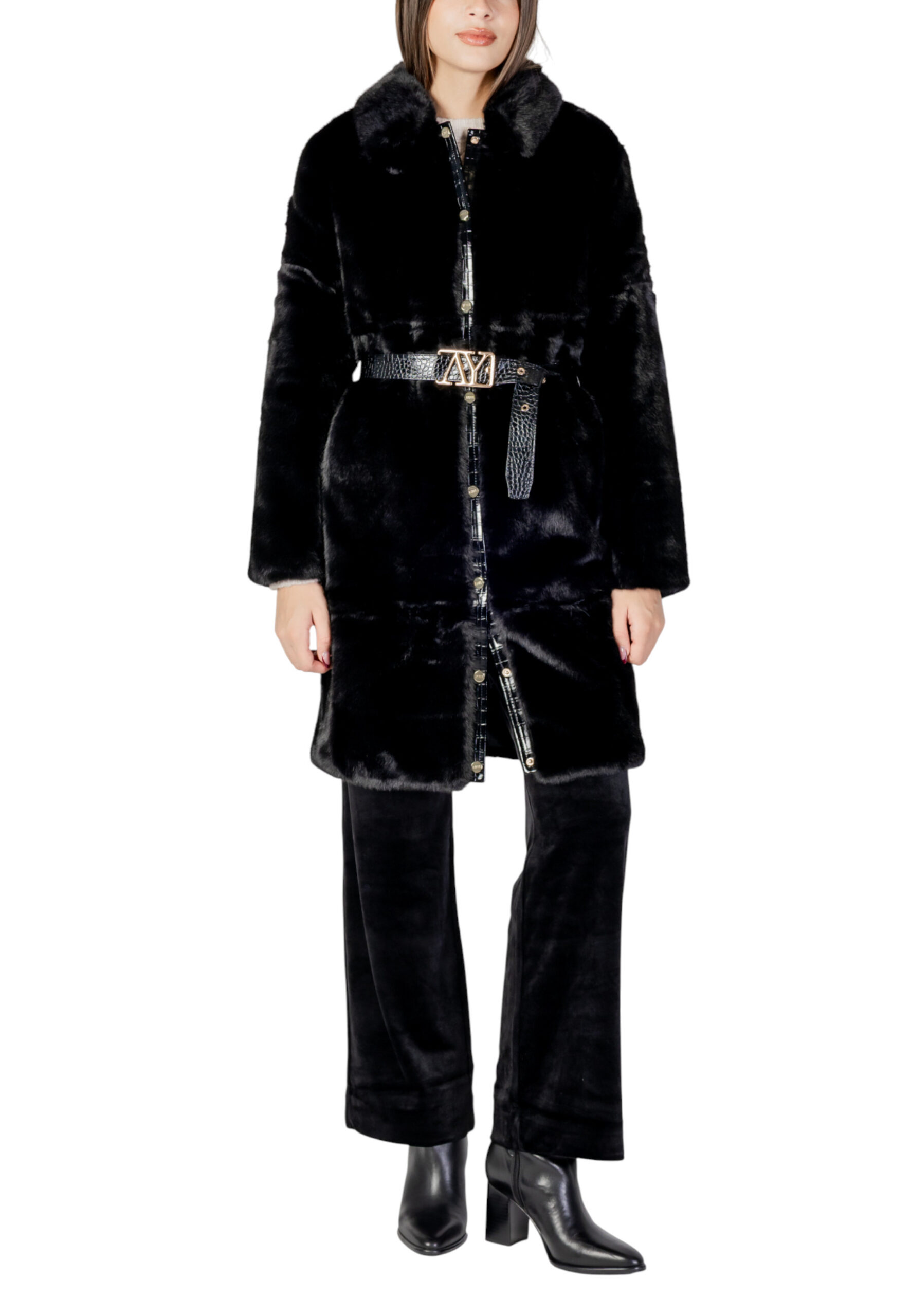 Shop Ayfee Women’s Black Coat CAM25226 at Brands Seekers