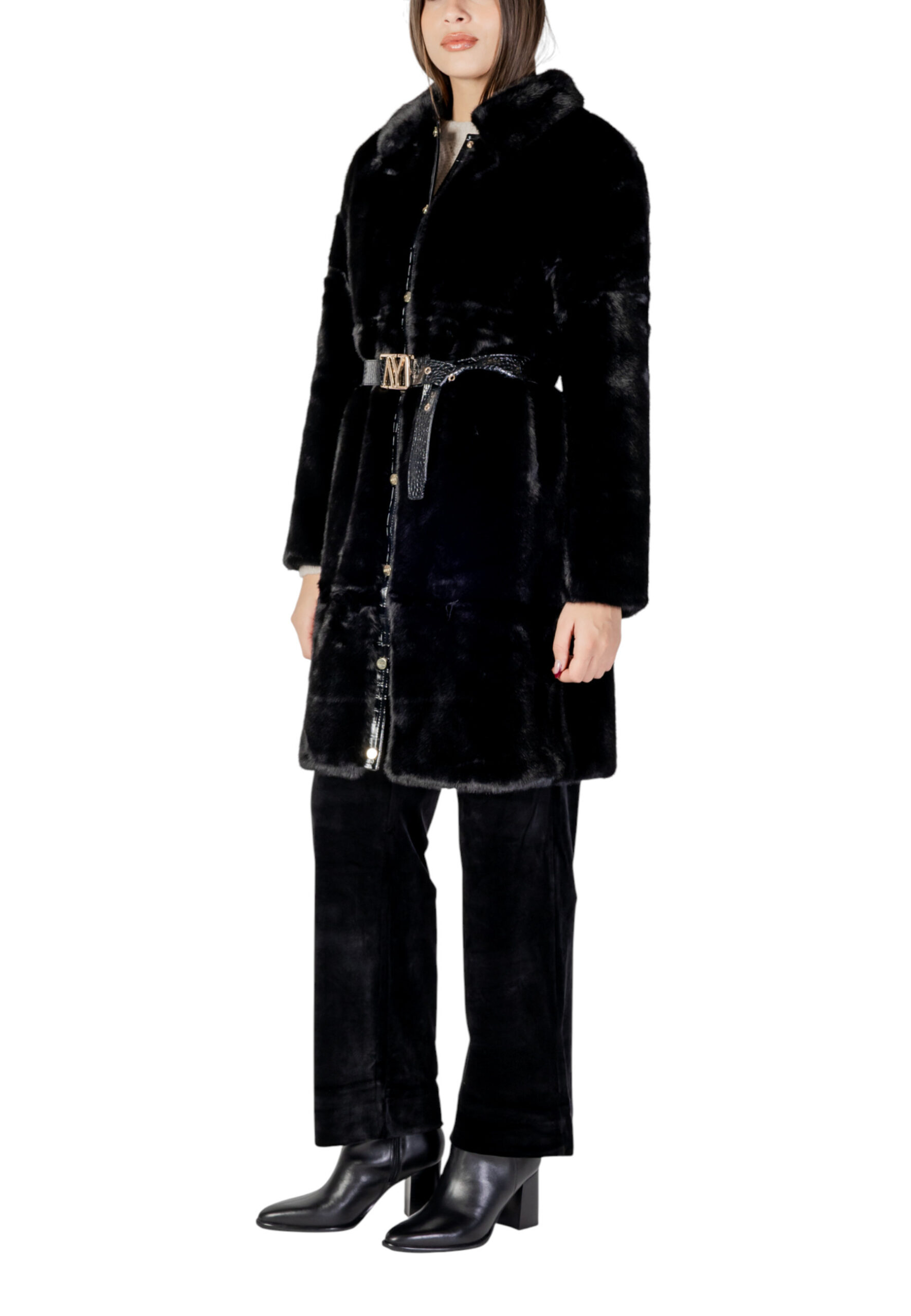 Shop Ayfee Women’s Black Coat CAM25226 at Brands Seekers