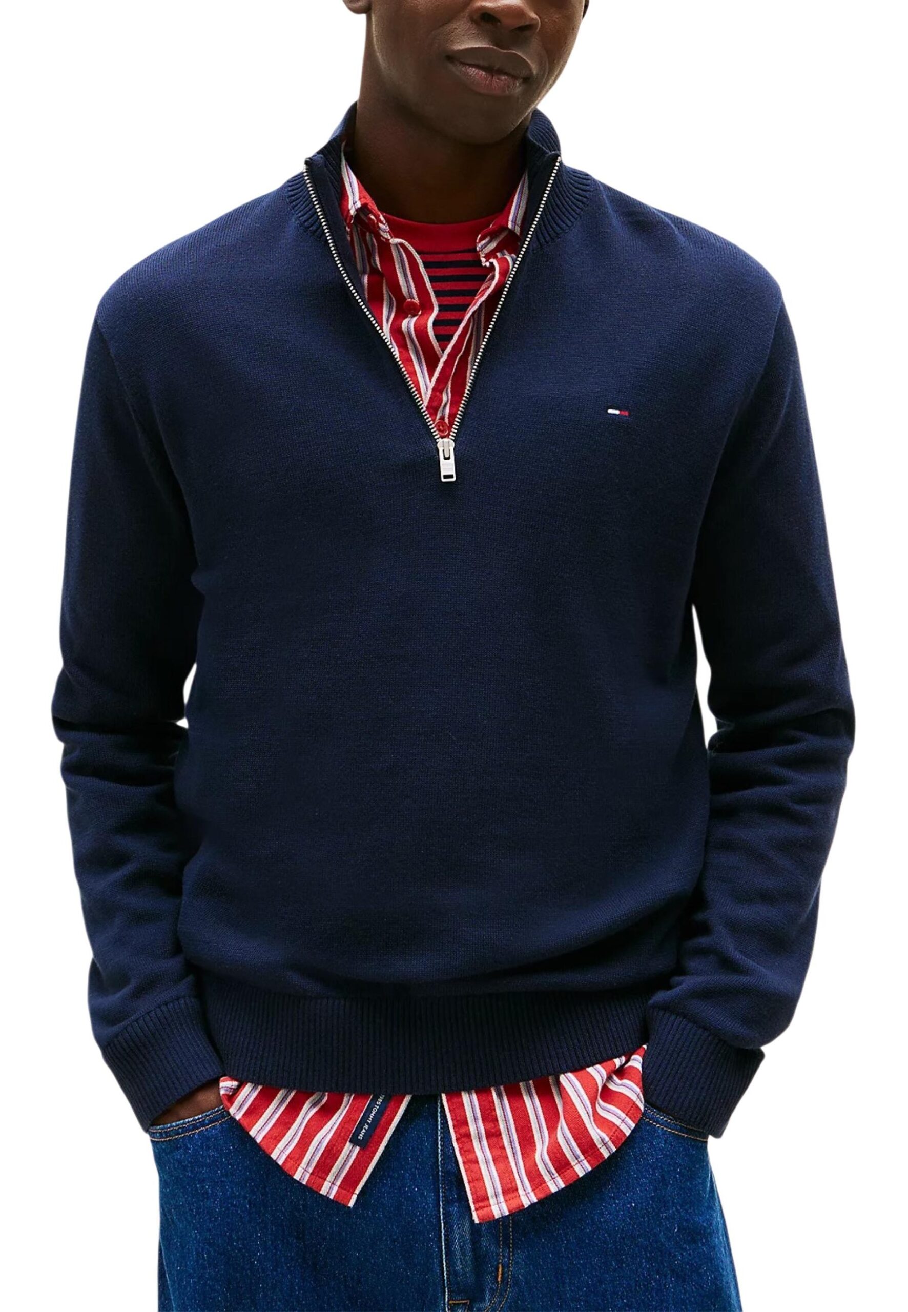 Shop Tommy Hilfiger Jeans Tommy Hilfiger Men’s Blue Sweatshirt DM0DM21654 at Brands Seekers