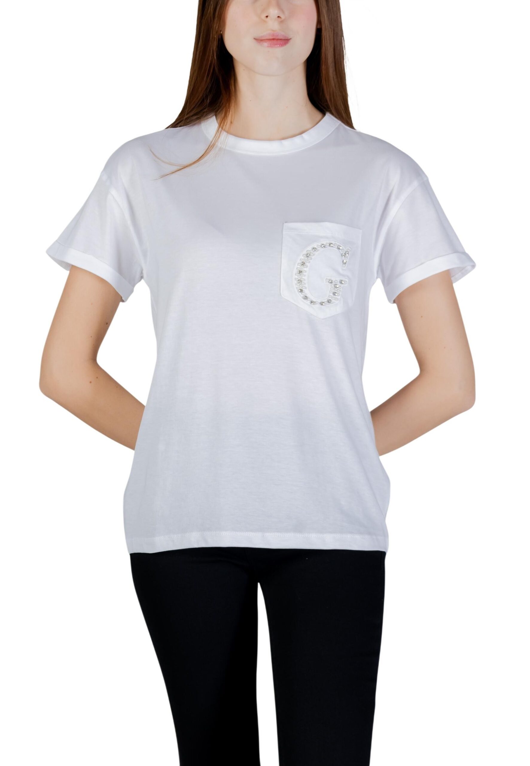 Shop Guess Women’s White T-Shirt W6GI17 K3037 at Brands Seekers