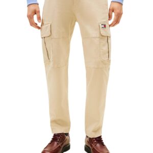 Shop Tommy Hilfiger Jeans Men’s Beige Trousers DM0DM22651 at Brands Seekers