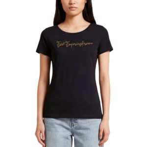 Shop Ea7 Women’s Black T-Shirt 7W000978 AF10373 at Brands Seekers