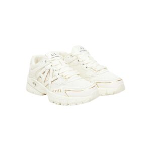 Shop Armani Exchange Women’s White Sneakers XW002153 AF22757 at Brands Seekers