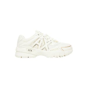 Shop Armani Exchange Women’s White Sneakers XW002153 AF22757 at Brands Seekers