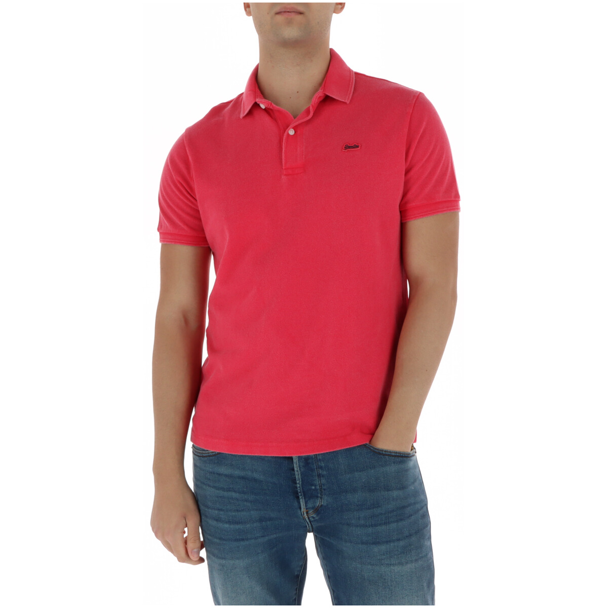 Superdry vyriški fuksijos polo 511836 | Brands Seekers