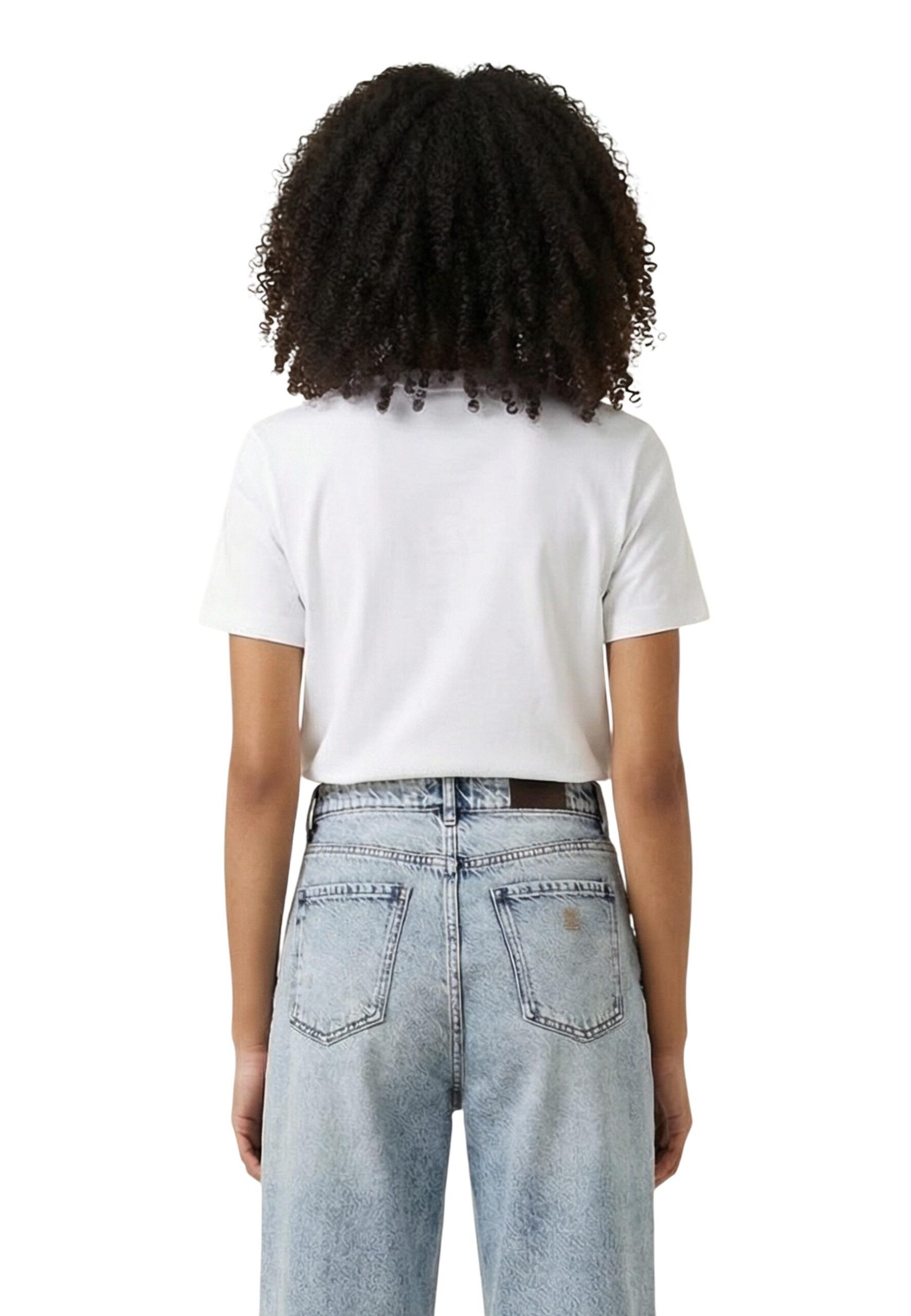 Calvin Klein LV047C811G Puting T-shirt ng Kababaihan