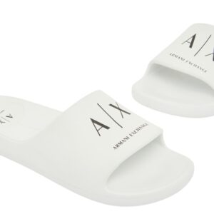Shop Armani Exchange Men’s White Slipper XM002744 AF23456 at Brands Seekers