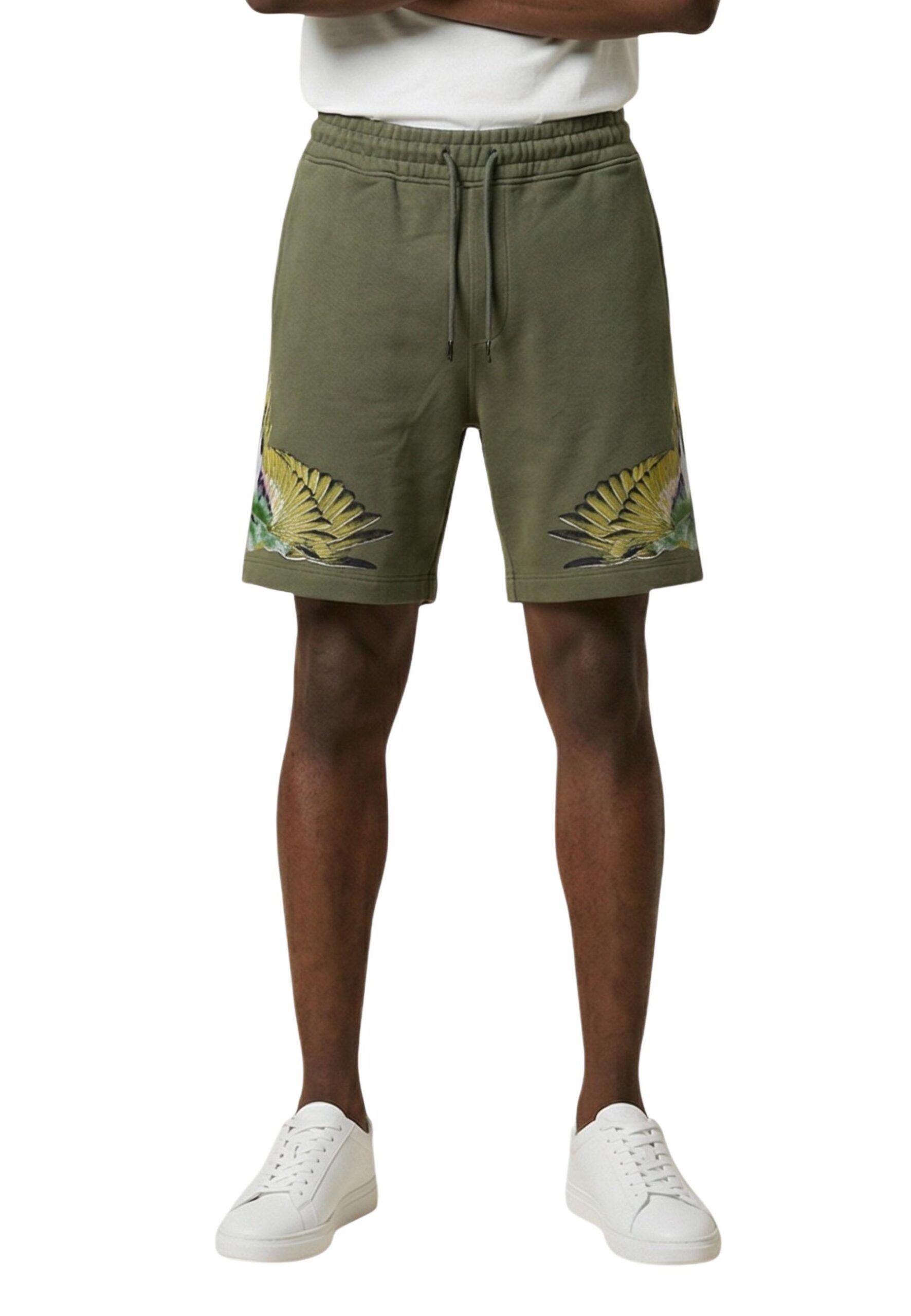 Shop County Of Milan Men’s Green Shorts S6CMMABE033 at Brands Seekers
