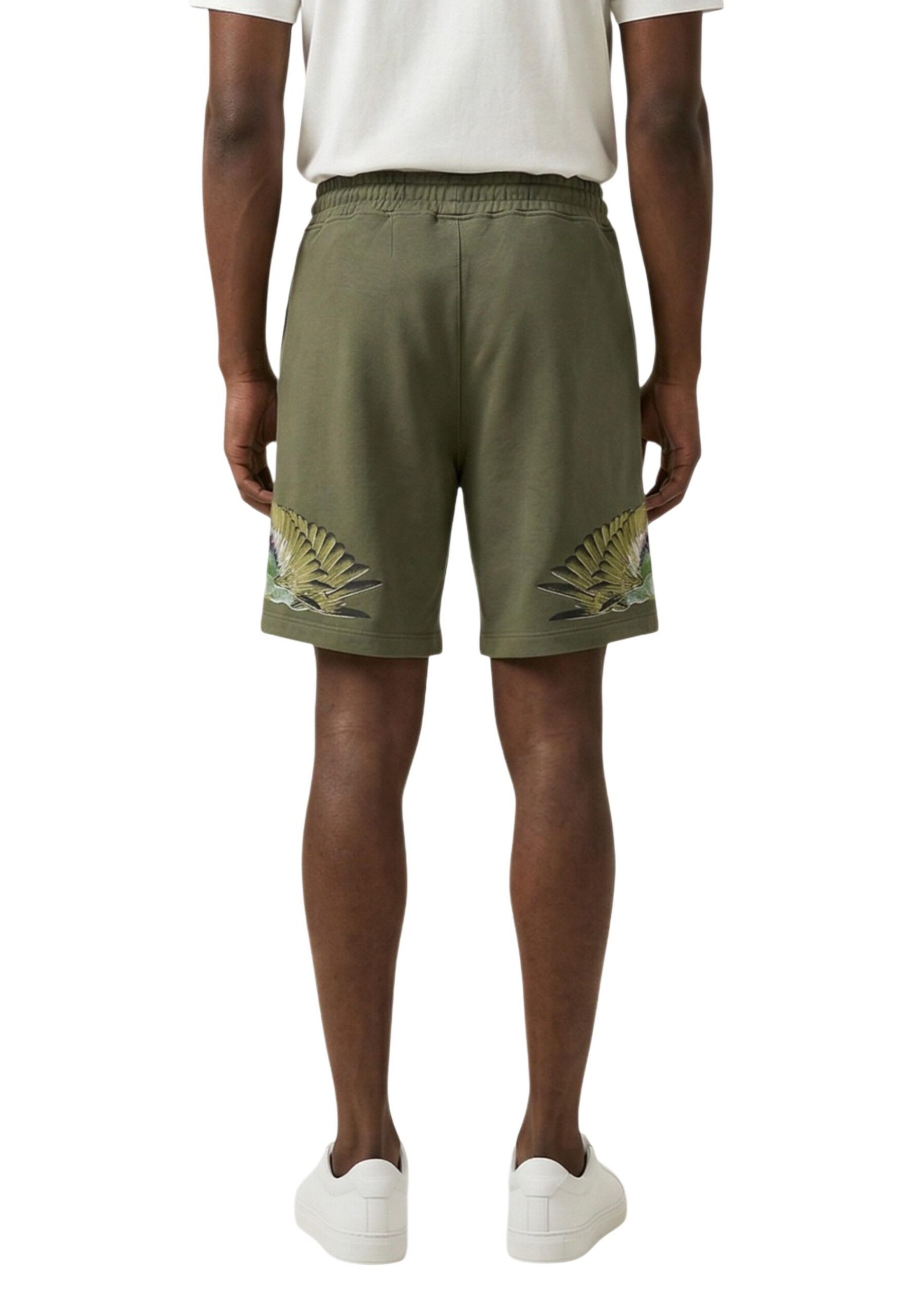 Shop County Of Milan Men’s Green Shorts S6CMMABE033 at Brands Seekers