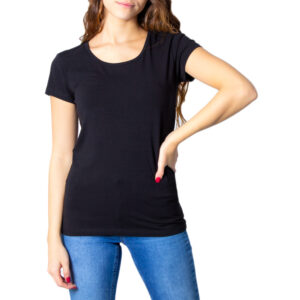 Shop Only Women’s T-Shirt ONLLIVE Top Black 15205059 at Brands Seekers