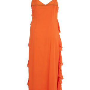 Shop Vila Clothes Women’s Dress Orange 14085368 at Brands Seekers