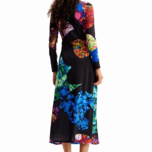 Shop Desigual Women’s Dress midi dress Black 23WWVK06 at Brands Seekers