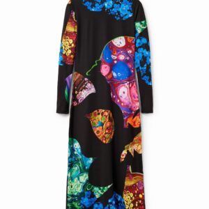 Shop Desigual Women’s Dress midi dress Black 23WWVK06 at Brands Seekers