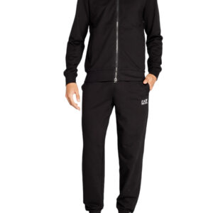 Shop Ea7 Men’s Tracksuit Cotton Tracksuit Black 8NPV60 PJVRZ at Brands Seekers
