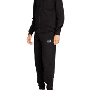 Shop Ea7 Men’s Tracksuit Cotton Tracksuit Black 8NPV60 PJVRZ at Brands Seekers
