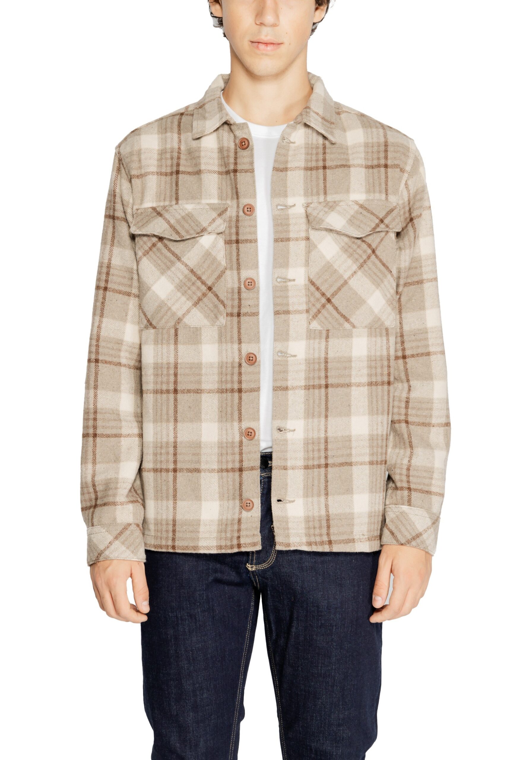 Shop Hamaki-ho Men’s Beige Shirt GBI1581H at Brands Seekers