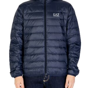 Shop Ea7 Men’s Jacket Packable Down Jacket With Hood Blue 8NPB24 PNGPZ at Brands Seekers