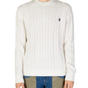 U S Polo Assn Men's Knitwear White US40 173005