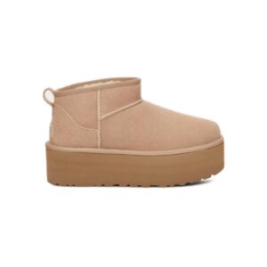 Shop Ugg Women’s T-Shirt Classic Ultra Mini Platform Beige 1135092 at Brands Seekers