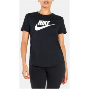 Shop Nike Women’s Black Sportswear Essentials Logo T-Shirt DX7906 at Brands Seekers