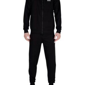 Shop Ea7 Men’s Tracksuit Cotton Tracksuit Black 8NPV63 PJVRZ at Brands Seekers