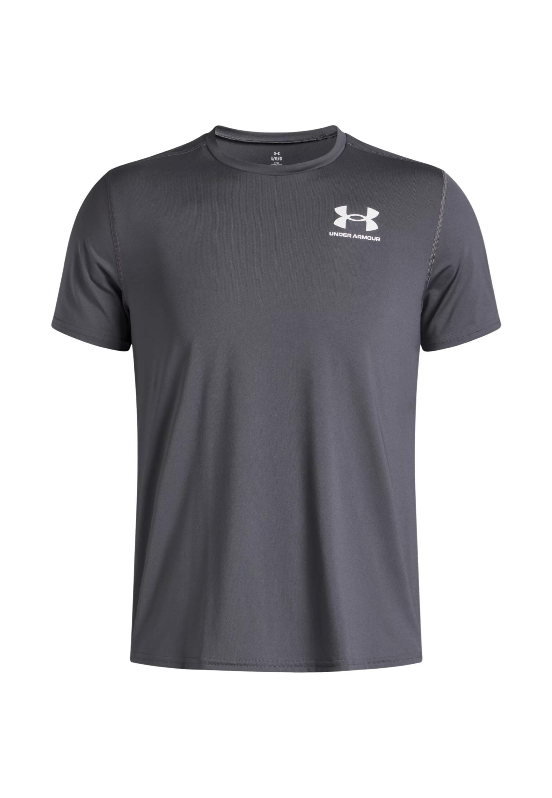 Camiseta gris para hombre Under Armour | Cuello redondo, mezcla de p